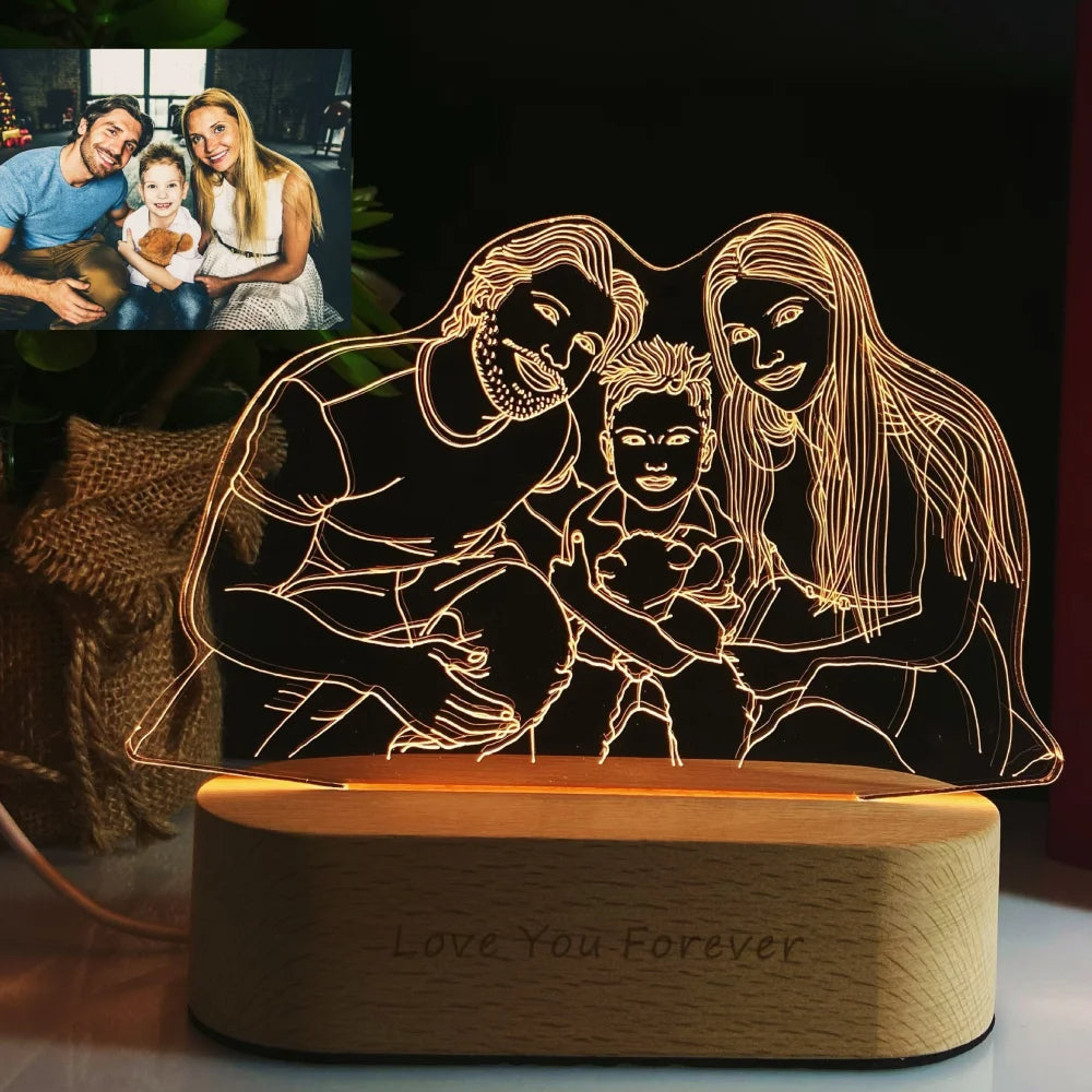 Gepersonaliseerde 3D Lamp | Valentijnsdagcadeau♡ - Jouw Foto Shop