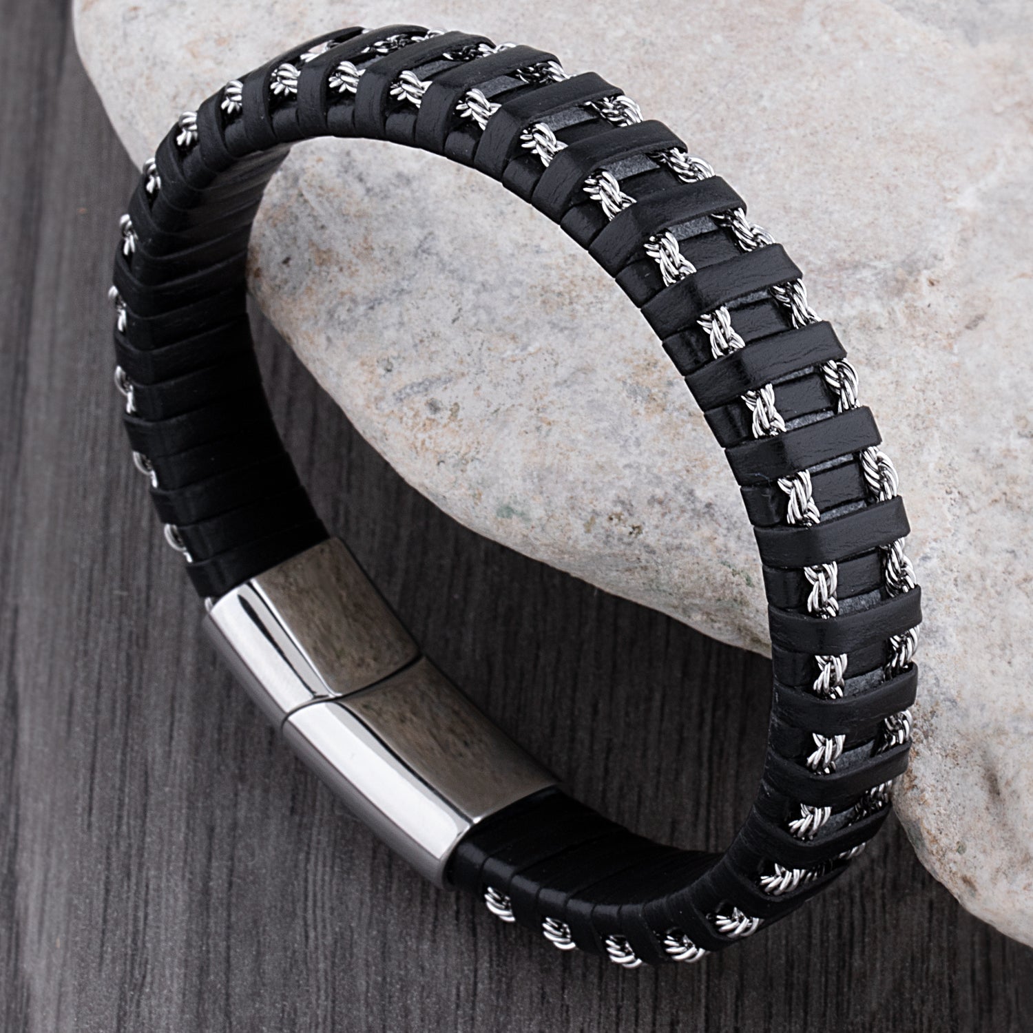 MAXIME - Solide leren armband - Jouw Foto Shop