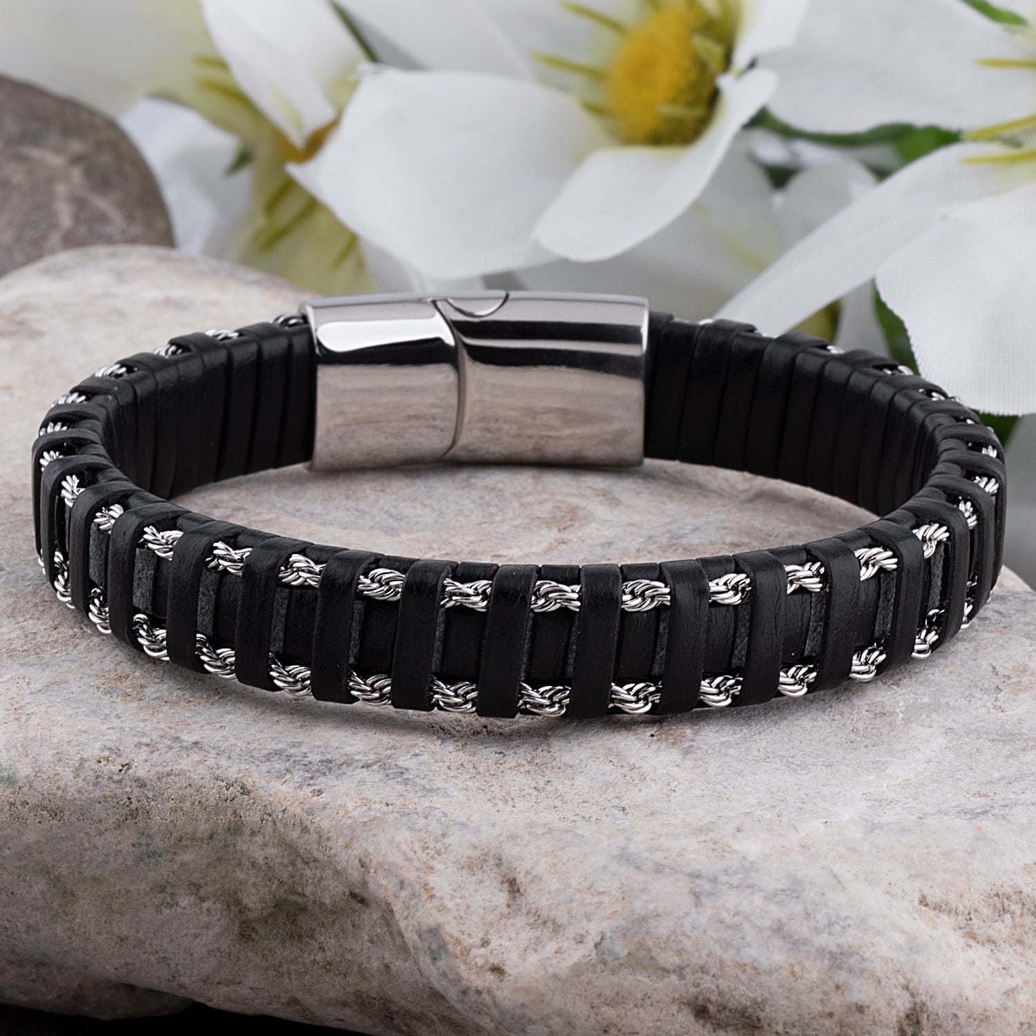 MAXIME - Solide leren armband - Jouw Foto Shop