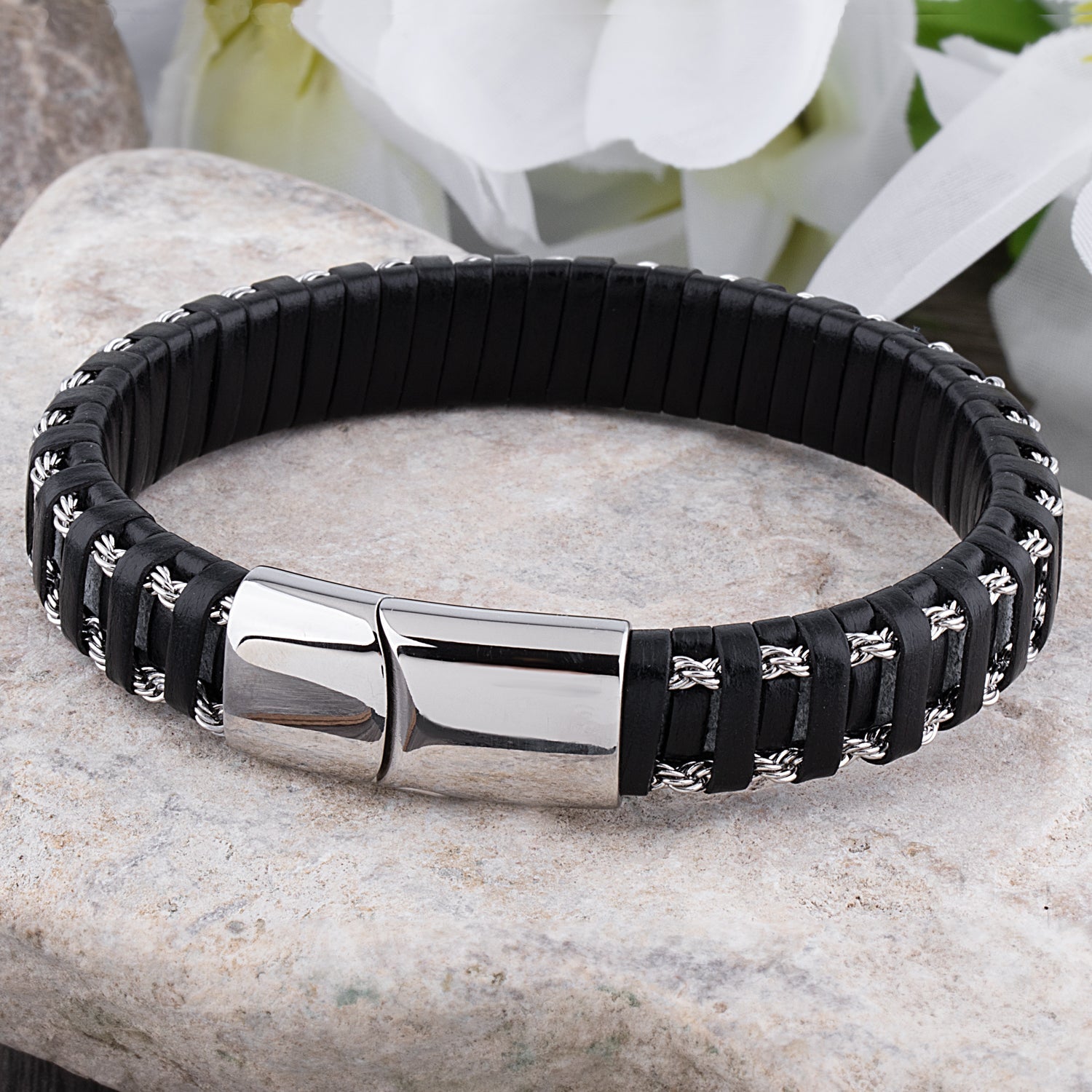 MAXIME - Solide leren armband - Jouw Foto Shop