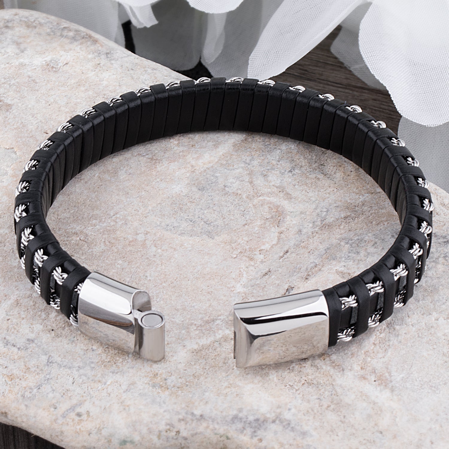 MAXIME - Solide leren armband - Jouw Foto Shop