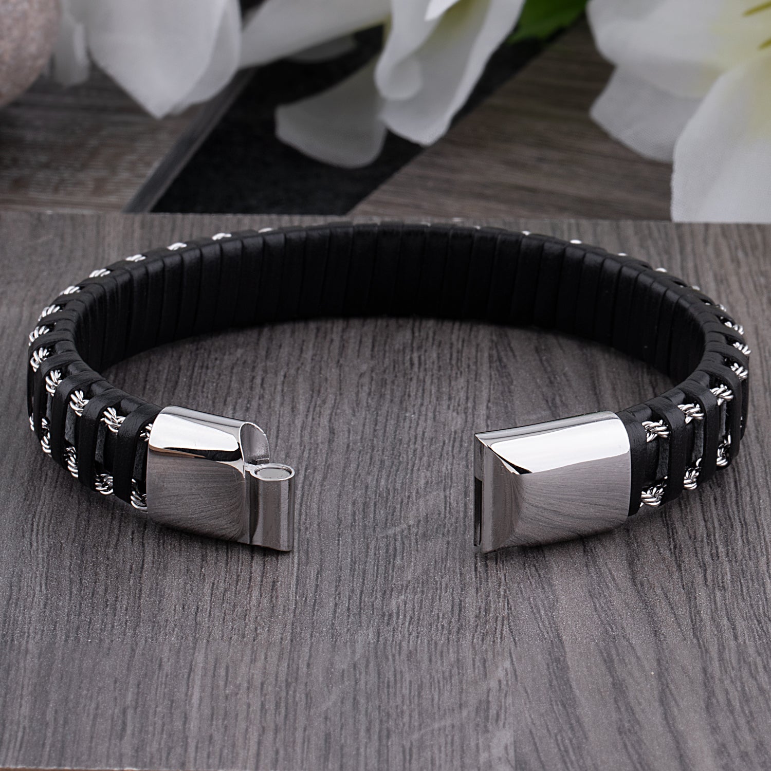 MAXIME - Solide leren armband - Jouw Foto Shop